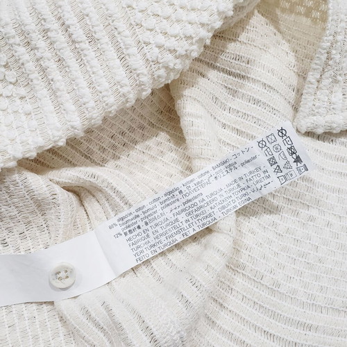 ZARA knitted mesh men's shirt short sleeve new, size S, beige