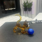 Glass cat miniature like new, handmade with details