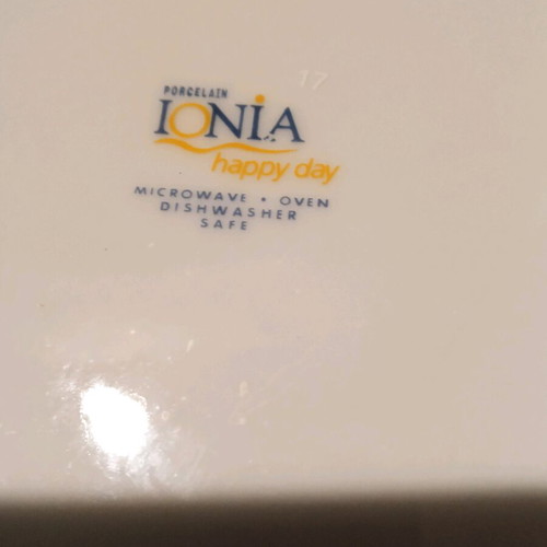 IONIA presentation plate 31 cm like new, blue and white