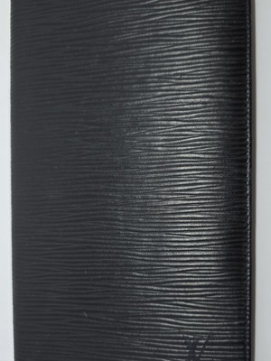 Louis Vuitton Epi Leather Wallet used with interior wear, black