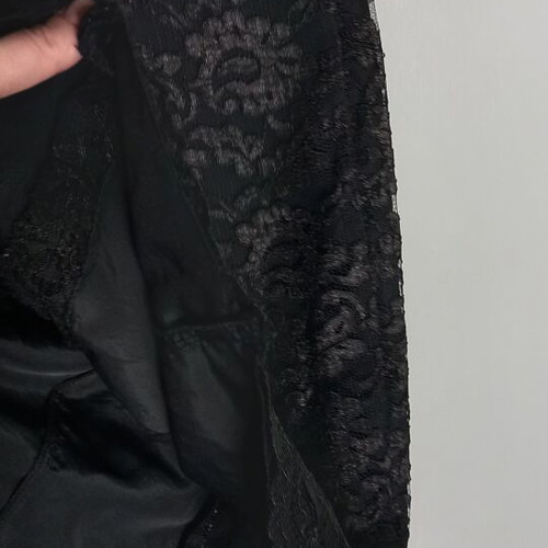 Elegant lace and muslin women's set like new, black