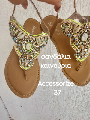 Accessorize Boho sandals new, size 37, decorated with beads
