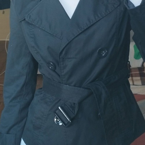 Cosmos trench coat like new, black and dark blue, size M