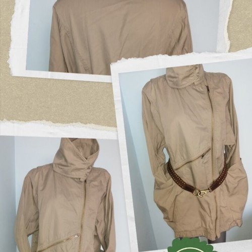 Γυναικείο παρκά H&M, unisex, χρώμα φιστικί