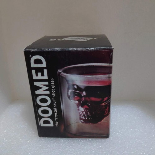 Doomed Crystal Skull Glass Shot Glass 75ml New