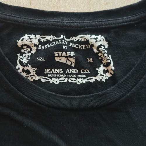 Staff black T-shirt, size small