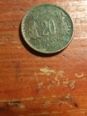 20 centavos 1946 used, Chile