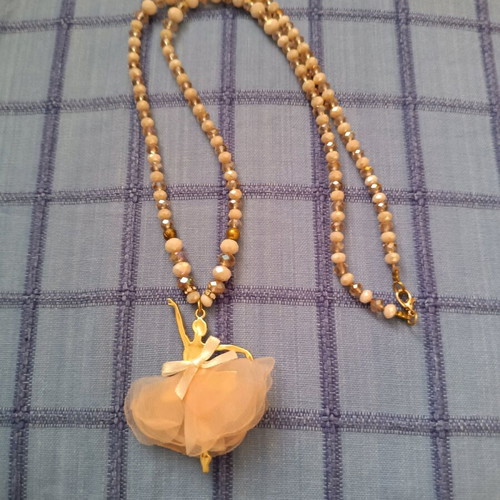 Long necklace with ballerina pendant like new