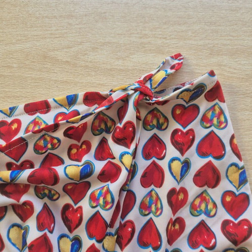 Anna Riska mini pareo with heart pattern, like new