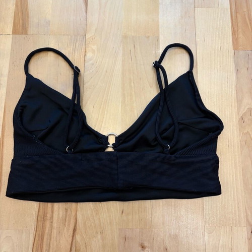 Bershka black top like new with adjustable straps and silver detail