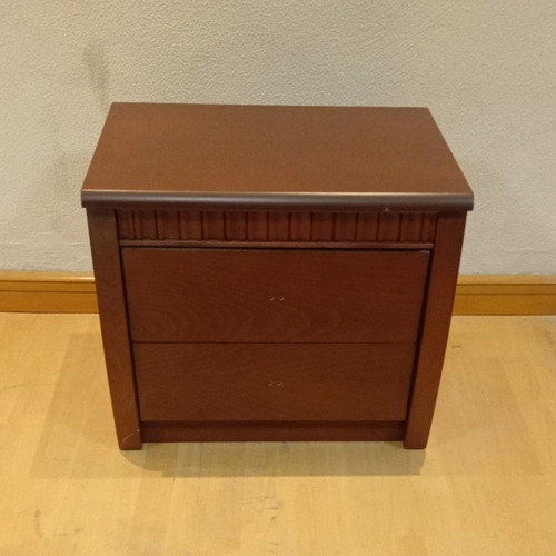 Classic Nightstand STR-310 made of oak wood, new, walnut color