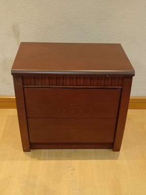 Classic Nightstand STR-310 made of oak wood, new, walnut color