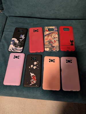 Xiaomi Poco X3 cases used, pack