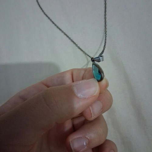 Necklace like new, blue and silver