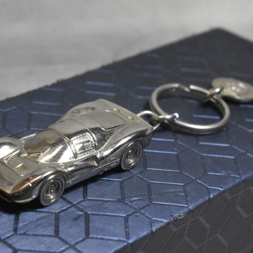Vintage Ferrari Shell keychain used with metal car collectible