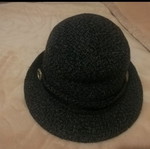 Woolen women's hat new, dark gray, size 55