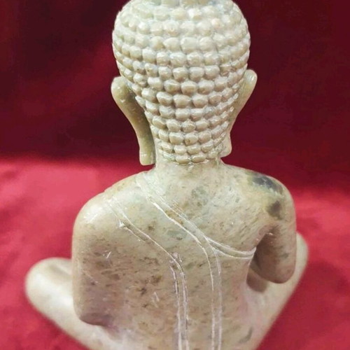 Buddhist statue used stone Dharma handmade