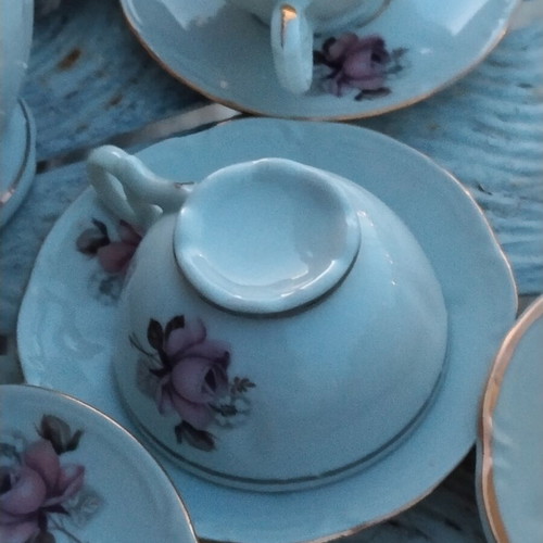 Vintage German Porcelain Tea and Coffee Sets used, mix & match collection