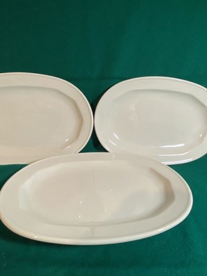 IONIA Porcelain οβάλ πιατέλες σερβιρίσματος, σετ 3