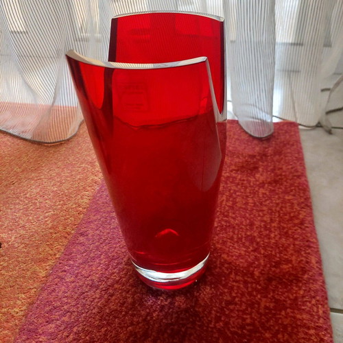Espiel hand made vase red like new