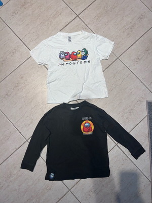 Minecraft blouse and T-shirt like new, size 7 years