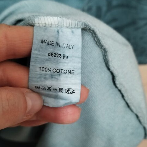 Cotton dress turquoise one size with hood and patchwork style