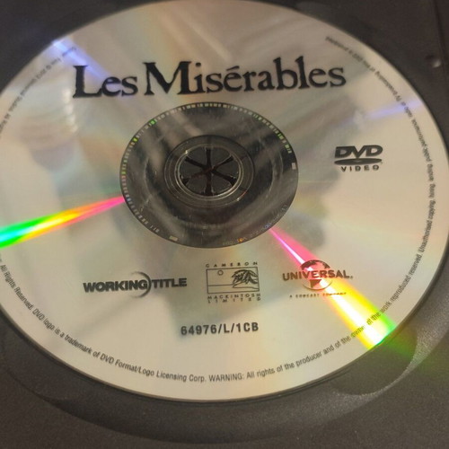 Les Misérables DVD used, adventure drama movie with subtitles