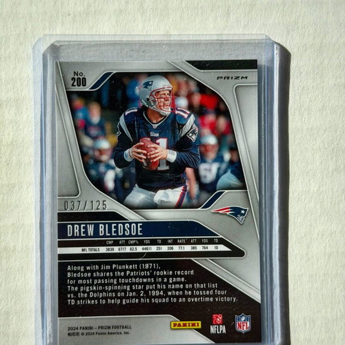 2024 Panini Prizm Drew Bledsoe #200 Purple Prizm Patriots card new