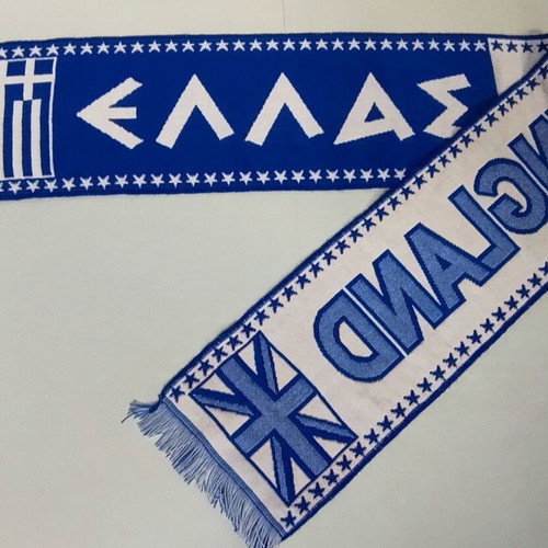 Woven scarf Greece-England 2024 new, OAKA