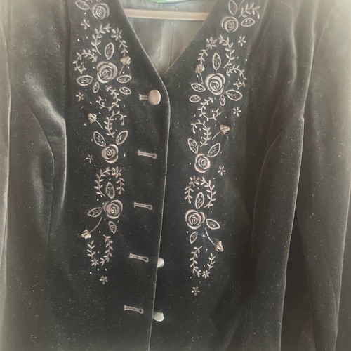 Velvet black jacket Laura Ashley new, classic piece