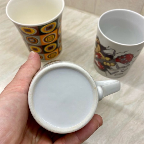Mugs new, set of 3 pieces