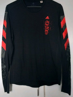 Adidas thin sweatshirt for 12-14 years like new, black and red