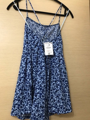 M&S dress-shorts new white with blue flowers