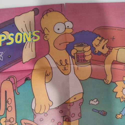 Simpsons poster and card new with small tear