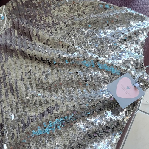 Marmalady sequin dress one size new, grey and silver
