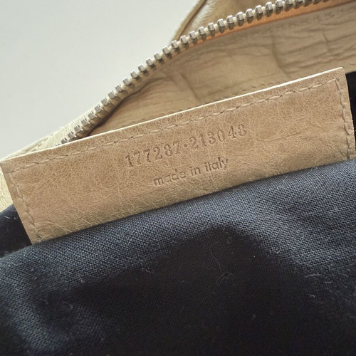Balenciaga City Bag used, beige shoulder bag with soft leather