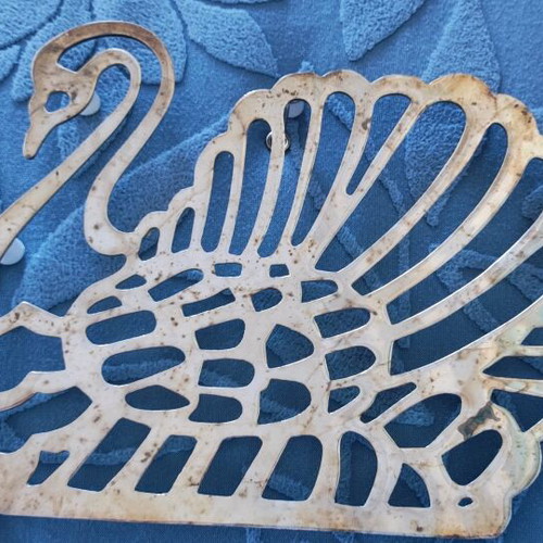 Silver-plated Trivet base new, dimensions 25x18