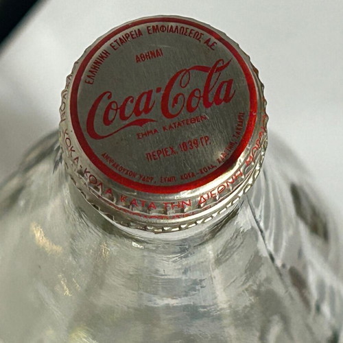 Coca Cola glass bottle 1 liter like new with original cap