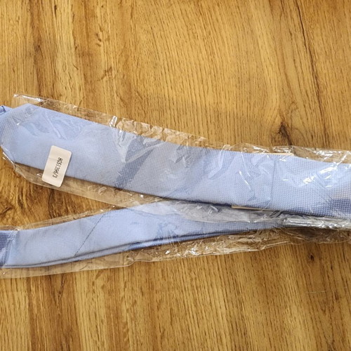 Light Blue Micro-Grid Silk Tie by Boggi Milano new