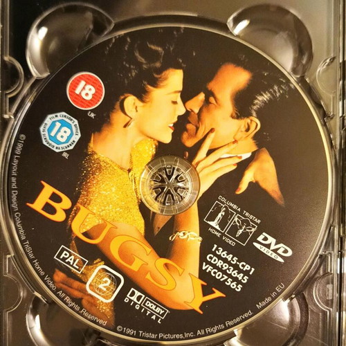 Bugsy DVD like new, collectible widescreen edition with subtitles