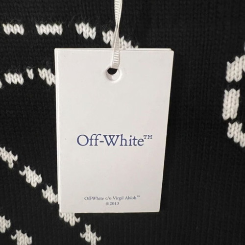 Off White pullover sweater, black and white, size S