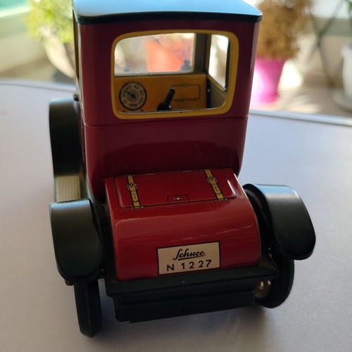 Schuco 1227 Ford Coupe T 1917 wind-up toy used, 60s-70s vintage