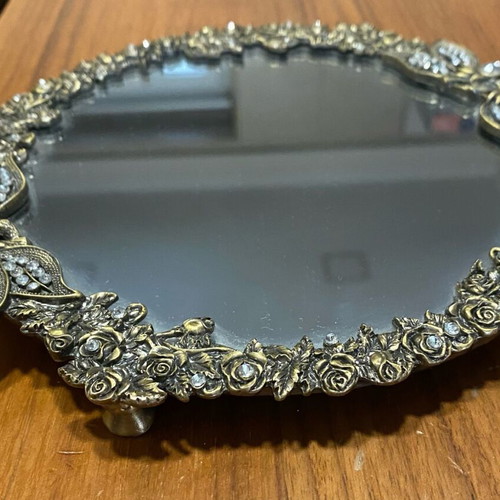 Metal small mirror used
