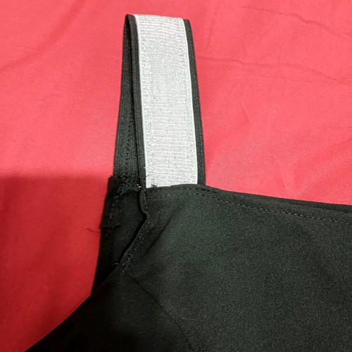 Women's set pants and top with straps new, black and silver