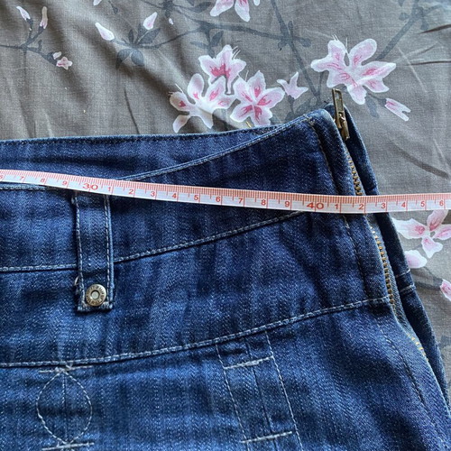 Denim midi skirt Jelo like new, size large, blue