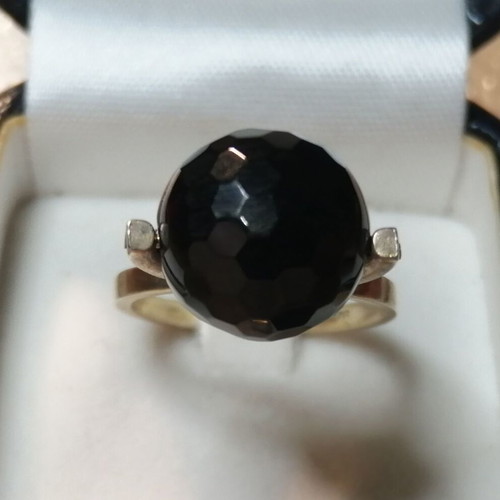Silver ring 925 with black onyx new