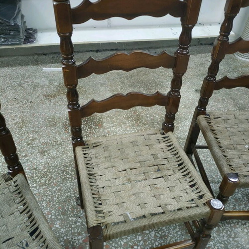 Wooden chairs used, set of 4