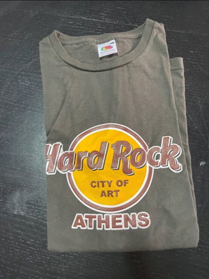 Hard Rock Athens T-shirt gray, like new, size Large