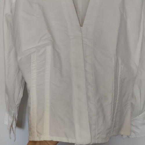 Zara white cotton corset-style shirt new, small medium