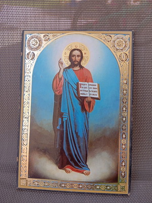 Russian religious icon used, 9x13 cm